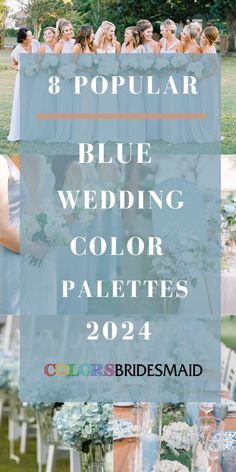 blue wedding color palettes for the bridesmaid