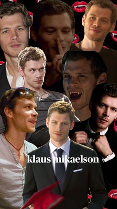 a collage of men in suits and ties with the words klauus michaelson