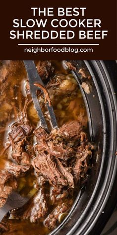 the best slow cooker shredded beef recipe