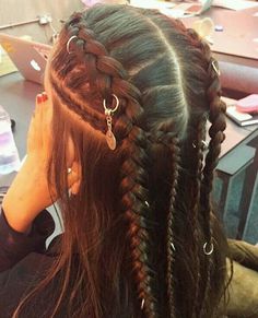 Trendy Hair Braids, Viking Hair, Hippie Hair, Trendy Hair, Hair Braids