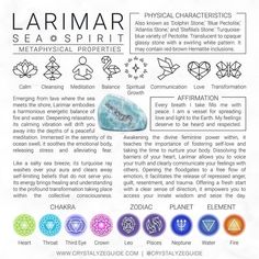 Larimar Crystal Meaning, Larimar Properties, Crystal Affirmations, Crystals Guide, Sea Spirit, Planet Neptune, Crystals Healing Grids, Larimar Crystal, Love Meditation