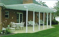 Home Improvement Porch Deck Railings - Great Remodeling Design Ideas - HubPages Pergola Dining, Laying A Patio, Lattice Patio, Building A Patio, Covered Back Patio, Pergola Attached To House, Pergola Garden, Patio Roof