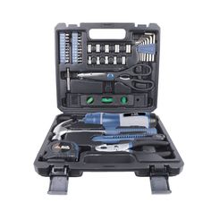 an open tool box with tools in it