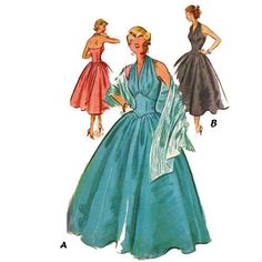 an old fashion sewing pattern for a dress