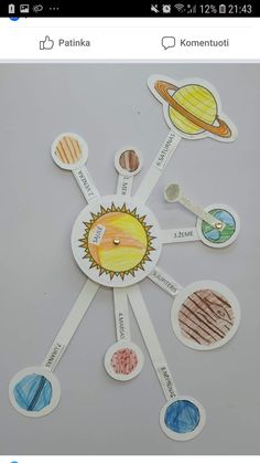 the solar system with different planets on it