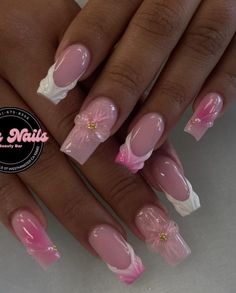 2024 Nail Designs, Birthday Nails Pink, Holiday Nails Summer, White Nail Ideas, Holiday Acrylic Nails, Summer Nail Ideas, Acrylic Nail Set, Hard Nails