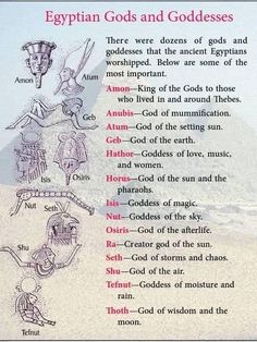 the egyptian gods and goddesss are depicted in this hand - written text, which includes an image of two people