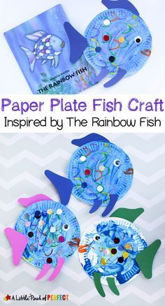 paper plate fish craft for kids inspired by the rainbow fish