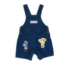 Denim Style Short Overalls With Fancy Patches From The Food Fiesta Collection. Consists Of Snap Button Adjustable Straps, Snap Button Sides, And Snap Button Inside The Legs, With Front And Back Pockets And 3 Fancy Patches. Visit The Website In Our Bio To Learn More. Material: 88% Cotton, 11% Polyester, 1% Elastane Measurements: Chest: 6" Waist: 9.75" Length: 17.5"-18" Condition: Pristine. Brand New With Tags. Blue Denim Bottoms For Playwear, Blue Jeans For Summer Playtime, Denim Blue Jeans For Summer Playtime, Summer Jeans For Playtime, Spring Playtime Blue Jeans, Style Short Overalls, Boy Overalls, Baby Boy Overalls, Short Overalls