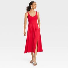 Spring Scoop Neck Dress For Date Night, Scoop Neck Dresses For Spring Date Night, Stretch Sundress In Midi Length, Stretch Midi Length Sundress, Stretch Sundress Midi Dress, Stretch Mid-length Maxi Dress For Summer, Spring Longline Stretch Midi Dress, Stretch Midi Dress With Scoop Neck, Longline Midi Dress For Summer