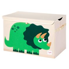 a toy box with an image of a dinosaur on it