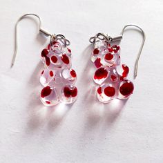 Blood Drip Gummy Bear Earrings. Unique, Weird And Cute! Handmade. No Two Pairs Look Exactly Alike. Emo, Goth, Punk, Steam Punk, Egirl, Eboy, Be The First One On Your Block, Scene, Weird, Creepy, Spooky, Adorable, Aesthetic, Kpop, Kuroi Niji, Ganguro, Gyaru, Blood, Harajuku, Wedding, Celebration, Special, Awesome, Cosplay, Anime Creepy Cute Accessories, Gyaru Earrings, Celebrity Shifting, Unique Earrings Weird, Weird Earrings Aesthetic, Martini Outfit, Gore Fashion, Blood Jewelry, Ganguro Gyaru