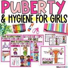 Teach girls everything they need to know about puberty and personal hygiene with this comprehensive resource pack! Girls will feel confident, ready, and prepared to take care of their bodies and minds during this emotional time!  THIS RESOURCE INCLUDES: A digital for Google Slides presentation that teaches about 7 things to expect during puberty for girls (hygiene, skincare, menstrual cycle, breast development, body hair, grow taller/gain weight, mood swings) and tips and advice for how to cope Hygiene Activities, Library Classroom, Teaching Boys, Teen Advice, Grow Taller, Google Slides Presentation, Slides Presentation