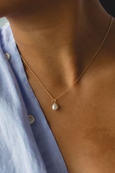 Pearl Drop Necklace Beauty And Grace, Single Pearl Necklace, Pearl Drop Necklace, San Clemente, Delicate Chain, Luxurious Design, Timeless Treasures, Drop Necklace, Pearl Drop