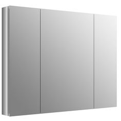 a bathroom medicine cabinet with two doors and no mirror on the wall, isolated against a white background