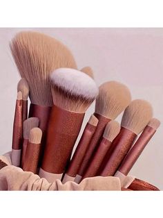 13 PCS/Lot Makeup Brushes Set Eye Shadow Foundation Women Cosmetic Powder Blush Blending Beauty Make Up Tool Khaki    Synthetic Fiber     Beauty Tools, size features are:Bust: ,Length: ,Sleeve Length: Round Face Makeup, Carnival Makeup, Makeup For Hazel Eyes, Makeup Brush Set Professional, Beauty Make-up, Neutral Makeup, Skull Makeup, Kids Makeup, Professional Makeup Brushes