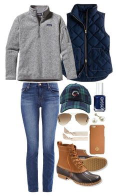 "Football game!" by hbcernuto ❤ liked on Polyvore featuring J Brand, L.L.Bean, J.Crew, Patagonia, Essie, Ray-Ban, Emi-Jay and Tory Burch Preppy Fall Outfits, College Outfits Winter, Casual Weekend Outfit, Preppy Fall, Winter Mode, Neue Outfits, Trendy Fall Outfits, Meryl Streep, Trendy Fall