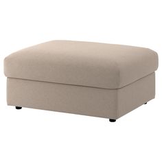 the footstool is upholstered and ready to be used as an ottoman