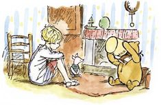 Pu Bär mit Ferkel und Christopher Robin Snoopy, Winnie Poo, Piglet Disney, Baby Piglets, Winnie The Pooh Nursery, Frog Illustration