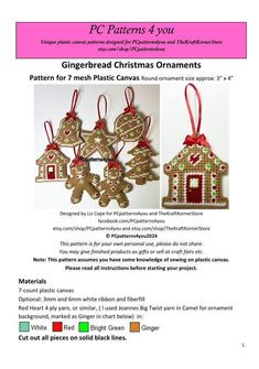 the instructions for gingerbread christmas ornaments are shown