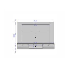 an image of a white wall with measurements for the top and bottom half of it