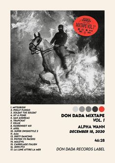 the poster for don da daa mittae vol 1, featuring an image of a man on a horse