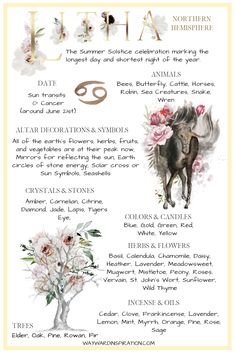 a white and yellow wedding program with flowers on the front, and an image of a horse