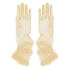 Mesh Long Touch Screen Gloves Beige Gloves, Driving Gloves