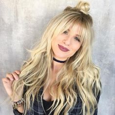 Wispy Bangs Layered Haircuts for Long Hair Blonde With Bangs, Bangs 2022, Pinterest Hairstyles, Blonde Ombre Hair, Haircuts For Long Hair With Layers, Icy Blonde Hair, Ombre Hair Blonde