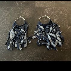 Never Worn Size: Os (One Size) Denim Earrings, Earrings Color, Full Service, Color Blue, Jewelry Earrings, Fast Delivery, Women Jewelry, Women Shopping, Blue