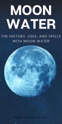 This is the definitive guide to moon water magic and the history of moon water in witchcraft and love spells. Moon water is a great magical cleanser and helps to develop intuition and psychic abilities. Charge your water in a full moon spell. Beauty spells and love spells can benefit from moon water, too. Perfect for lunar witches. #witchcraft #pagan #paganism #wicca #moon #moonmagic #magick #witch Use Of Moon Water, Ways To Use Moon Water, Full Moon Water Making, Witch Moon Water, Witchcraft Moon Water, Develop Intuition, Full Moon Spells, Water Magic, Lunar Witch