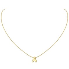 PRICES MAY VARY. CLASSIC FASHION NECKLACE -- This small letter necklace look very elegant with sweet and special design, beautiful for everyday wear or special occasion. If you have a "A" on your first name or last name, or it represents a special someone in your life, just buy this meaningful monogram necklace. STERLING SILVER NECKLACE -- Hypoallergenic 14k gold plated sterling silver, passed strict skin test grants allergy free, nickel-free, these tiny initial necklaces are safe for skin. NECKLACE SIZE -- Pendant Size: 7mm*5.8mm; Chain Size: 16inches + 2inches extension/Resizable which make sure it will fit perfectly on anyone. Clasp Type: Lobster-Claw-Clasps, easy to put on. GIFT FOR WOMEN-- Package with gift box, ideal gift on any occasions like Mother’s Day, Anniversary, Wedding, Chri 2 Initial Necklace, Gold Necklace With Initial Pendant, A Initial Necklace, Preppy Necklaces, Letter Necklace Initials, Jewelry Necklace Simple, Sterling Silver Initial Necklace, Initials Necklace