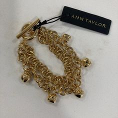 Ann Taylor New With Tags Classy Fashion, Heart Charm Bracelet, Heart Charm, Womens Jewelry Bracelets, Gold Chain, Gold Chains, Ann Taylor, Charm Bracelet, Women Jewelry