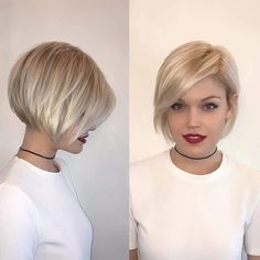 Blonde Bob Hairstyles, Cute Short Haircuts, Short Layered Haircuts, Short Bob Haircuts, Short Hairstyle, Short Blonde, Blonde Bobs, Short Blonde Hair, Short Hair With Layers