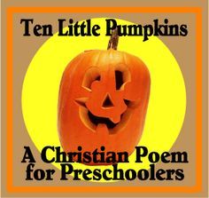 a pumpkin with the words ten little pumpkins written on it and an image of a jack - o'- lantern