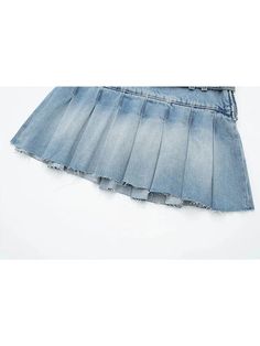 This denim skirt effortlessly transitions from day to night, making it a must-have for summer outings, casual get-togethers, and everything in between. Material: High-quality cotton blend for durability and breathability. Fit: Flattering pleated design that creates a playful silhouette while allowing ease of movement. Style: Trendy mini length that showcases your legs and pairs well with a variety of tops and footwear. Color Options: Available in classic blue and trendy light wash for versatile styling. Why You'll Love It Our Denim Pleated Skirt isn't just about looks; it's designed with your lifestyle in mind. Its lightweight fabric makes it perfect for hot summer days, while the pleated style adds a touch of fun and flair. Whether you’re heading to brunch with friends, a picnic in the pa Dark Wash Cotton Mini Skirt, Dark Wash Cotton Denim Mini Skirt, Dark Wash Cotton Mini Denim Skirt, Cotton Mini Skirt With Pleated Hem, Trendy Cotton Summer Skirt, Trendy Cotton Skirt For Summer, Trendy Summer Cotton Skirt, High Waist Pleated Cotton Denim Skirt, High Waist Pleated Denim Skirt In Cotton