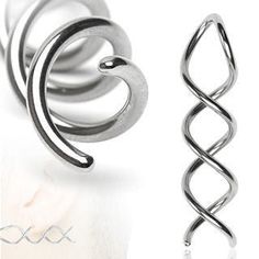 These swirl twists are made from 316L stainless steel. Choose your size below. Plug Earrings Gauges, Barbell Earrings, Paired Jewelry, Jewelry Tattoo, Surgical Steel Earrings, Buy Earrings, Spiral Earrings, Gauged Earrings, Plugs Earrings