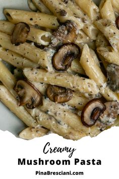 Creamy Mushroom Pasta Porcini Pasta, Easy Cheap Dinner Recipes, Truffle Sauce, Creamy Mushroom Pasta, Scrumptious Food, Drink Inspiration, European Recipes, Mushroom Pasta