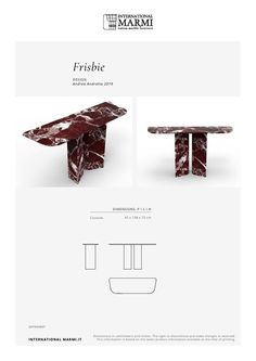 an advertisement for a marble dining table with the words,'first bite'on it