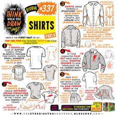 a poster with instructions on how to wear shirts