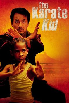 the karate kid movie poster with two people