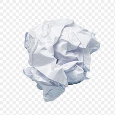 a crumpled white paper ball on a transparent background png image with no background, transparent