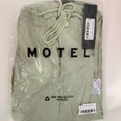 Motel Parachute Pants Sage Green Size Xs Can Fit Xs-S Baggy Fit But Adjustable Waist And Legs Nwt Green Parachute Pants, Tan Cargo Pants, Sage Green Color, Blue Dress Pants, Motel Rocks, Concert Fits, Black Cargo, Flare Trousers, Jumpsuit Trousers