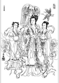 Asian Quilts, Female Artwork, Tibetan Art, Coloring Pages To Print, Queen Quilt, Color Therapy