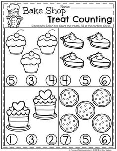 Preschool Cooking Theme - Planning Playtime Counter Activities Preschool, Cooking Theme Preschool Activities, Baking Preschool Activities, Cooking Theme Preschool, Preschool Counting Worksheets