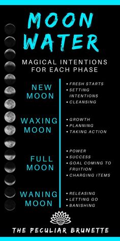 This is the ULTIMATE GUIDE on MOON WATER! I’ll be talking about what Moon Water is and the simple way to make it. Then I’ll get a little more in depth by answering some questions that I get asked frequently! Moon Water is considered to be very magical and purifying. It’s similar to Holy Water in Christianity and is frequently used for cleansing and rituals.Moon Water is any water that has absorbed the energy of the Moon during ANY phase. #thepeculiarbrunette #diymoonwaterspell Make Moon Water, Moon Water, Wiccan Magic, Grimoire Book