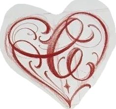 a heart with the letter e painted on it