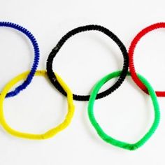 the olympic rings are lined up on top of each other