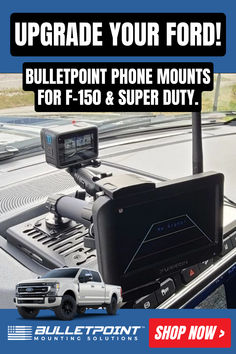 Bulletpoint Mounting Solutions RubiGrid dash mounts and phone holders for Ford F-150 and Ford Super Duty. Truck Accesories, Truck Accessories Ford, Ford Super Duty Trucks, Ford Interior, Ford F150 Xlt, Super Duty Trucks