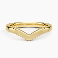 2.5mm Chevron Wedding Ring - 18K Yellow Gold. A smooth strand of precious metal cascades down the finger creating a curved chevron shape. This stylish ring is perfect on its own or paired with an engagement ring. Chevron Wedding Ring, Chevron Wedding, Wedding Anniversary Rings, Chevron Ring, Stylish Rings, Anniversary Rings, Precious Metals, Jewelry Accessories, Jewelry Rings